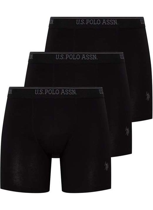 BASE. Polo Assn. Men's Black 3-Piece Long-Legged Boxer 80454Y