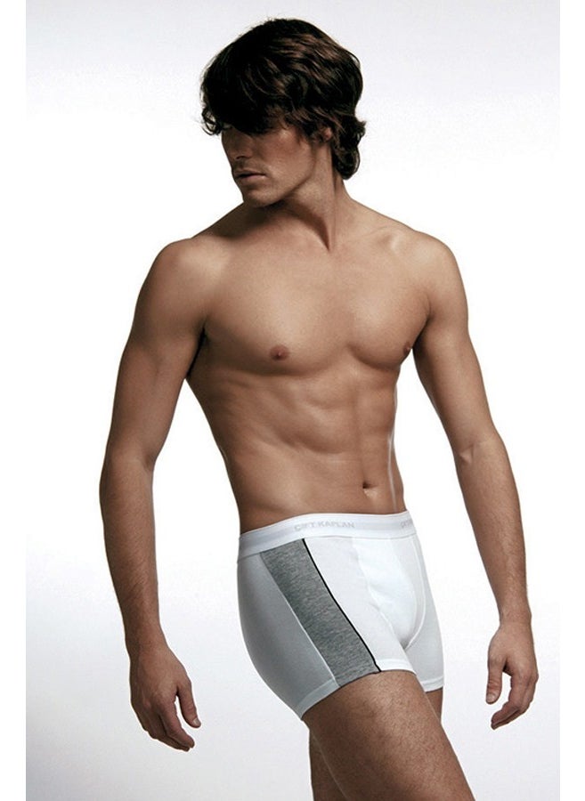 Double Tiger Men's Elastane Biased White Boxer 0850