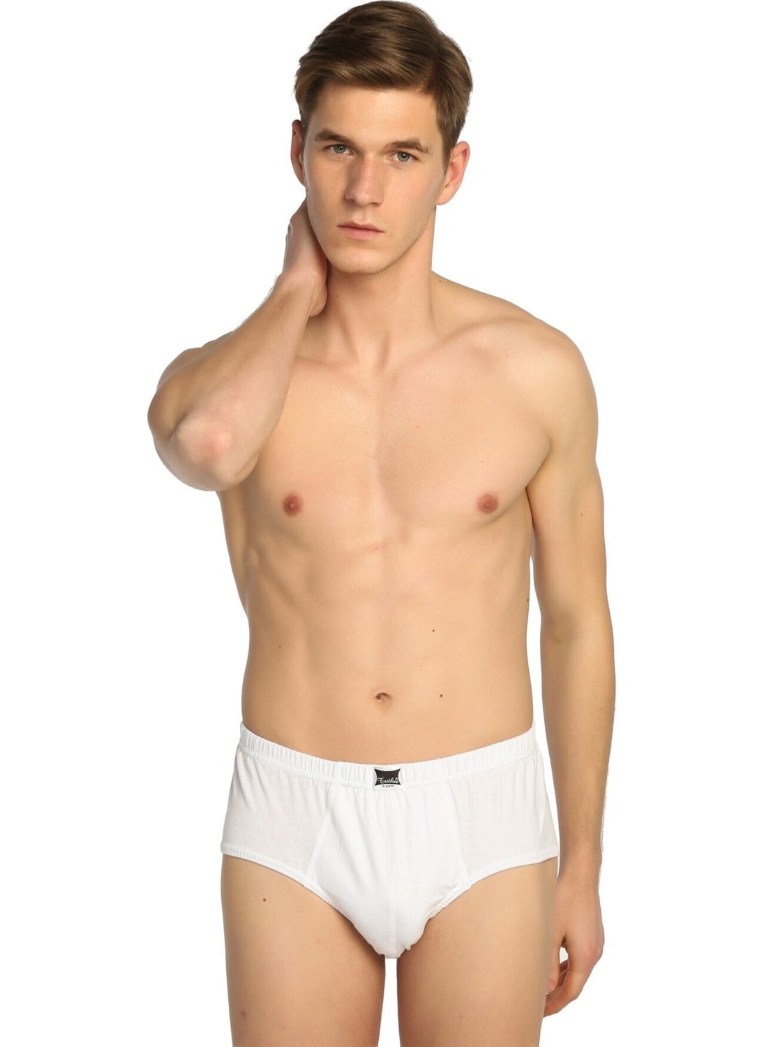 Passion Men's White 6 Pack Cotton Briefs