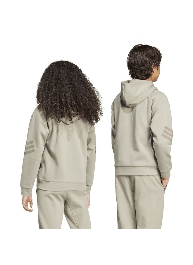 adidas future icons 3 stripes full zip track unisex hooded top