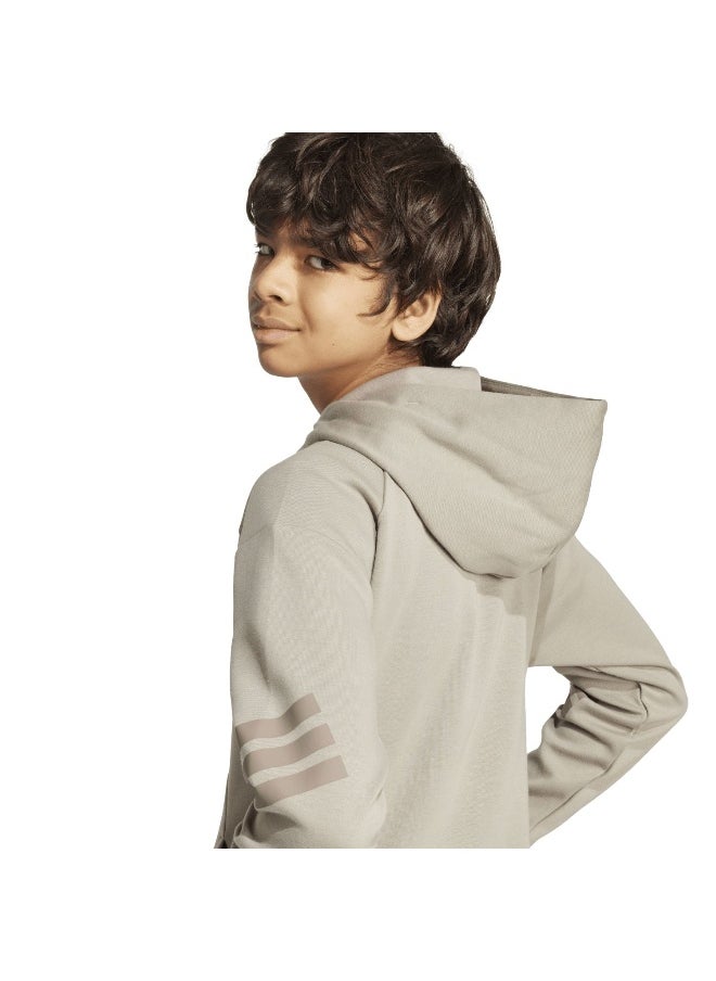adidas future icons 3 stripes full zip track unisex hooded top