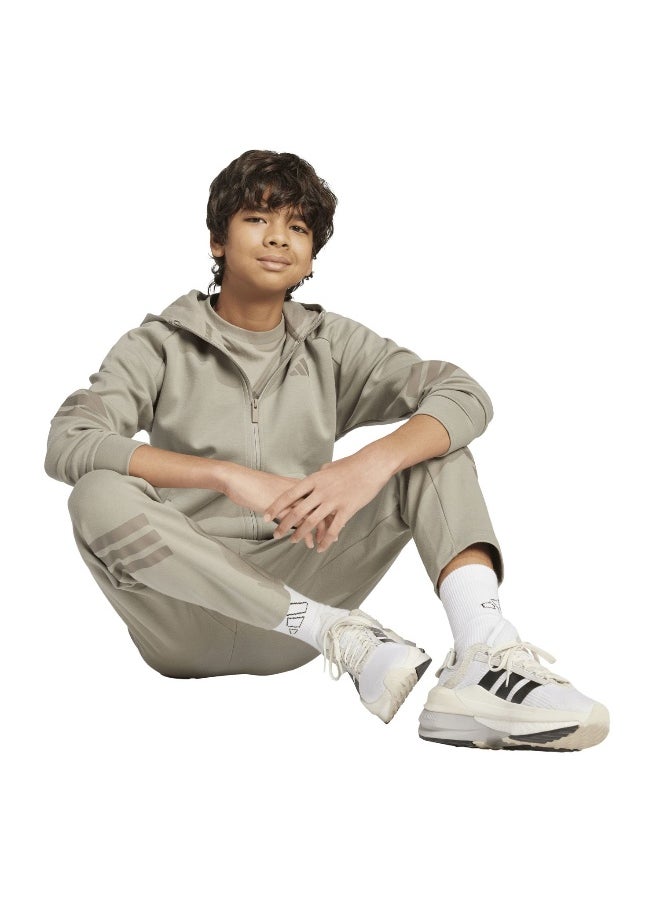 adidas future icons 3 stripes full zip track unisex hooded top
