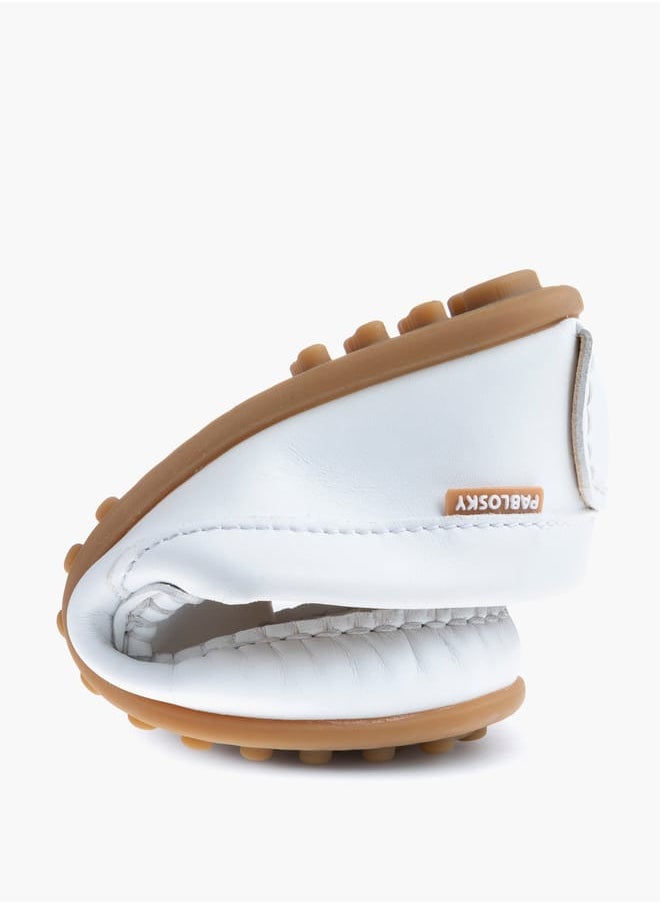 Boys' Cutwork Detail Slip-On Moccasins School Shoes