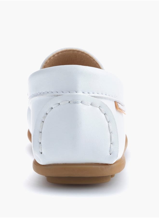 Boys' Cutwork Detail Slip-On Moccasins School Shoes