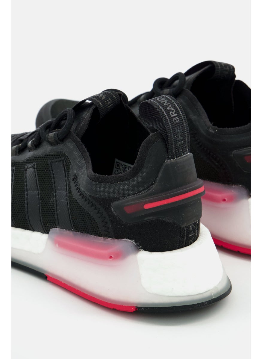 Kids Boy NMD_V3 Lace Up Sport Shoes, Black Combo