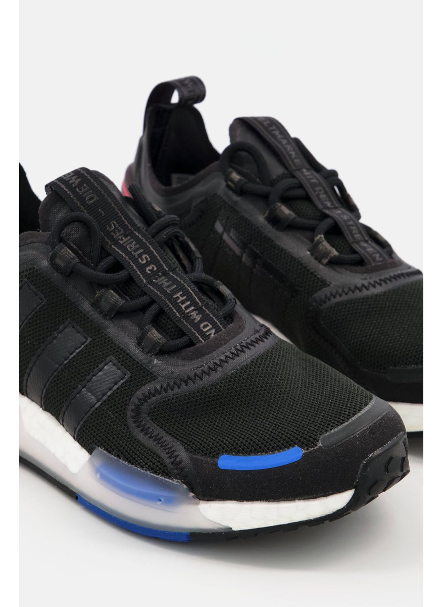 Kids Boy NMD_V3 Lace Up Sport Shoes, Black Combo