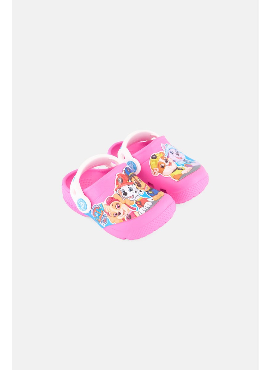 Toddlers Boy Paw Patrol Print Slingback Clogs, Pink Combo