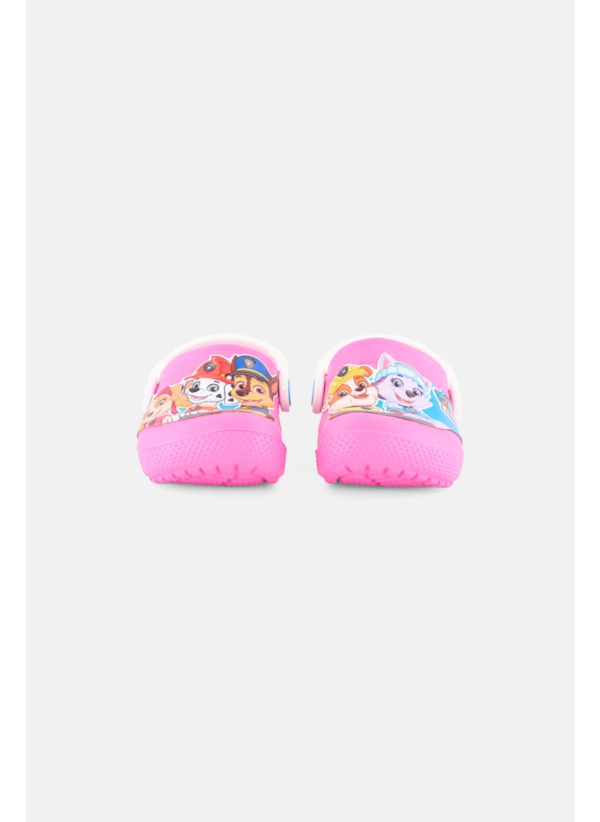 Toddlers Boy Paw Patrol Print Slingback Clogs, Pink Combo