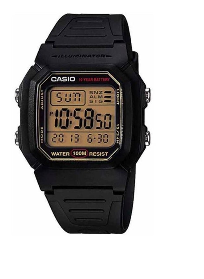 Casio W-800HG-9AVDF Boys' Classic Digital Quartz Watch, 42 mm, Black