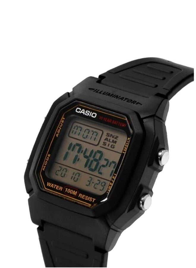 Casio W-800HG-9AVDF Boys' Classic Digital Quartz Watch, 42 mm, Black