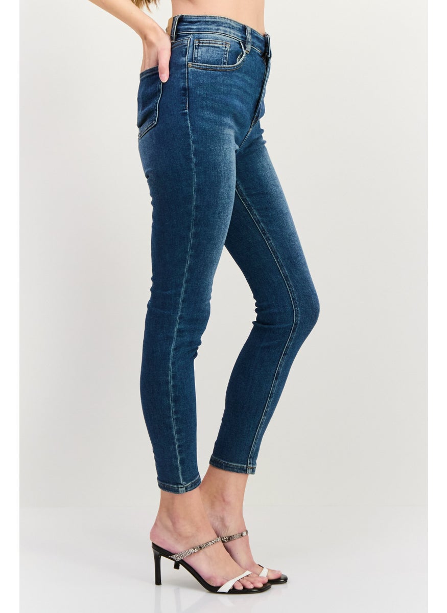Women Slim Fit Washed Stretchable The Keeper Jeans, Blue