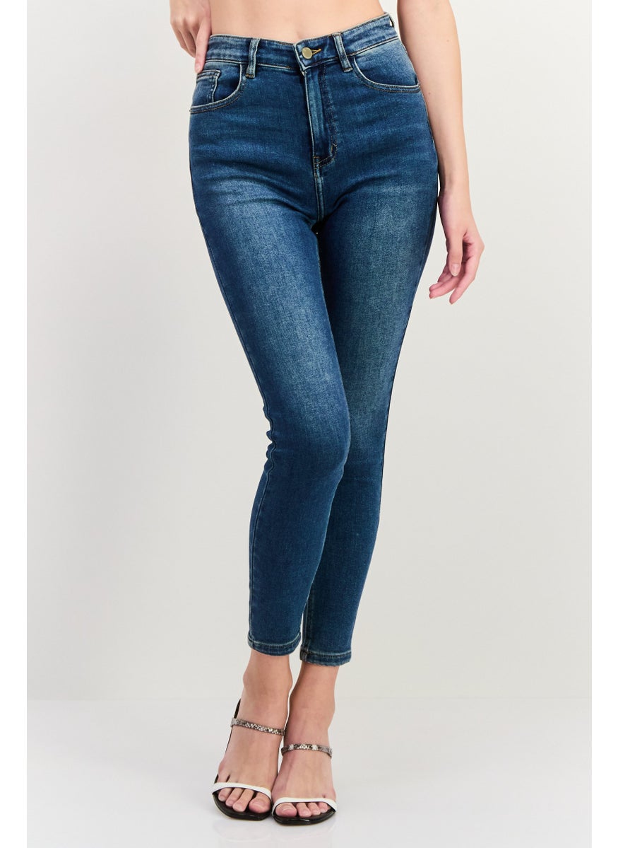 Women Slim Fit Washed Stretchable The Keeper Jeans, Blue