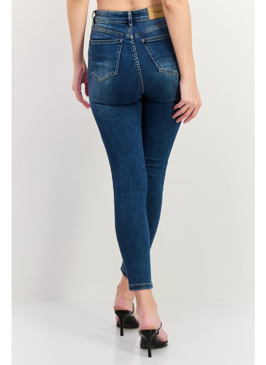 Women Slim Fit Washed Stretchable The Keeper Jeans, Blue