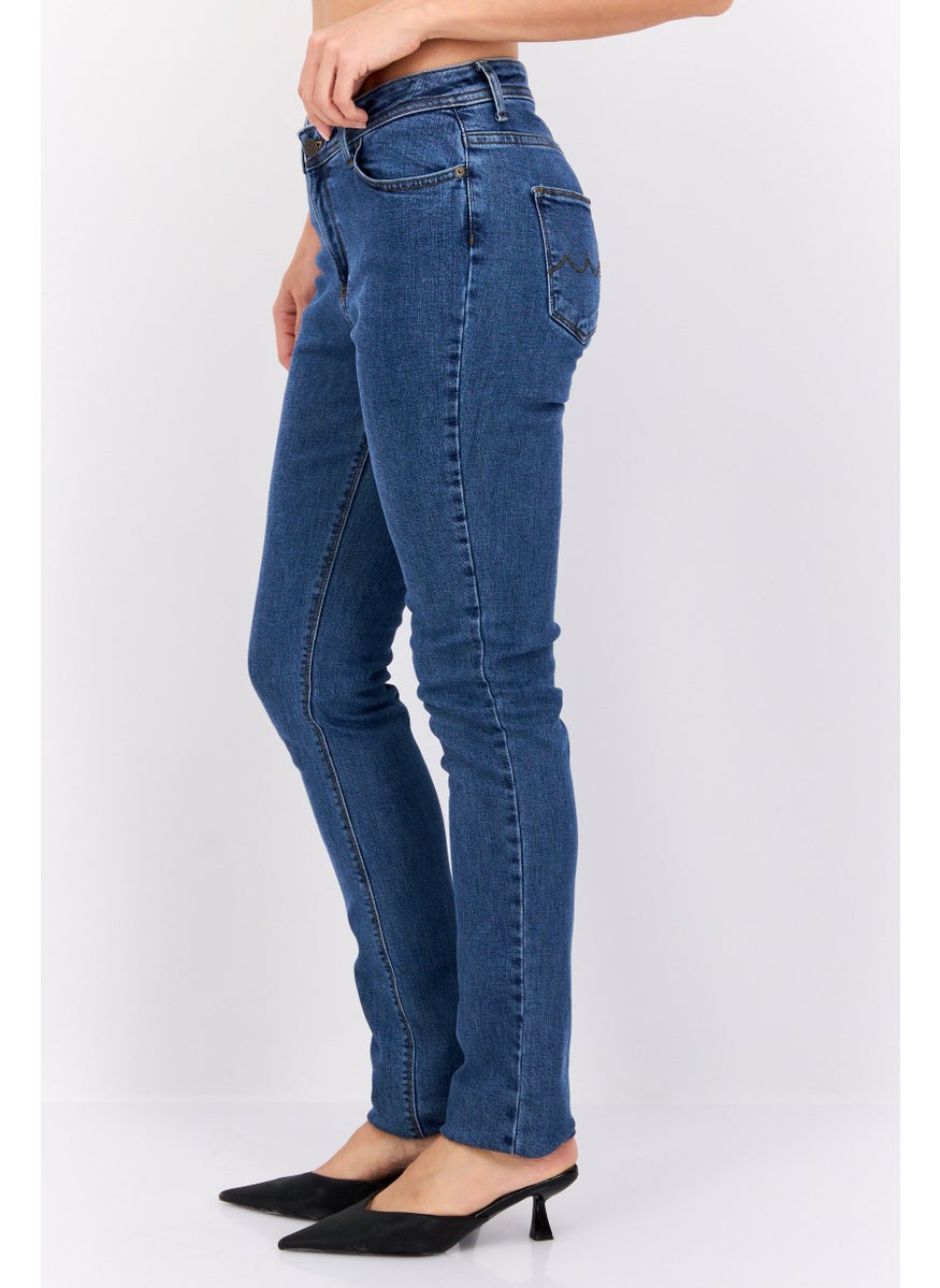 Women Slim Fit Washed Stretchable Jeans, Blue