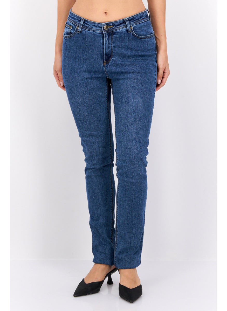 Women Slim Fit Washed Stretchable Jeans, Blue