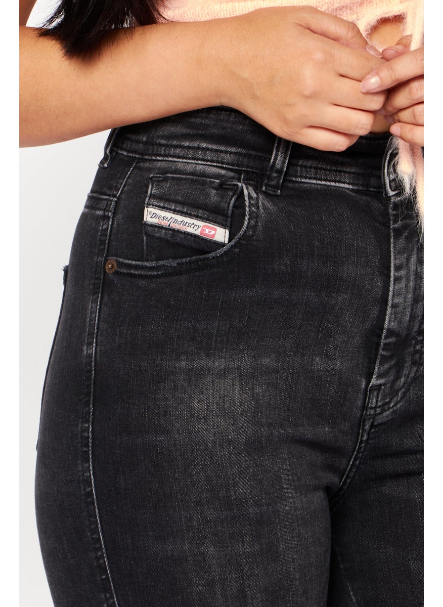 Women 1984 SLANDY Skinny Fit Washed Stretchable Jeans, Black