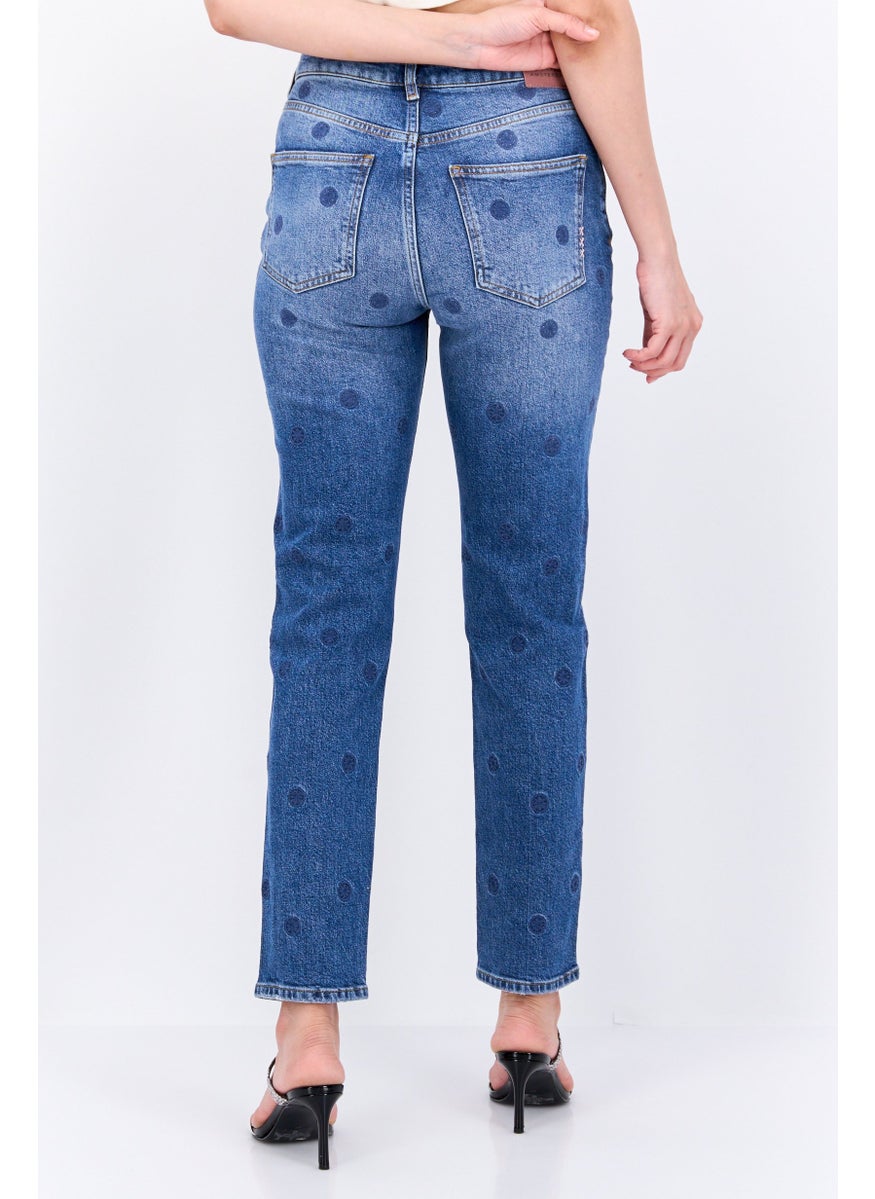 Women Regular Fit Washed Stretchable High Five  Jeans, Blue
