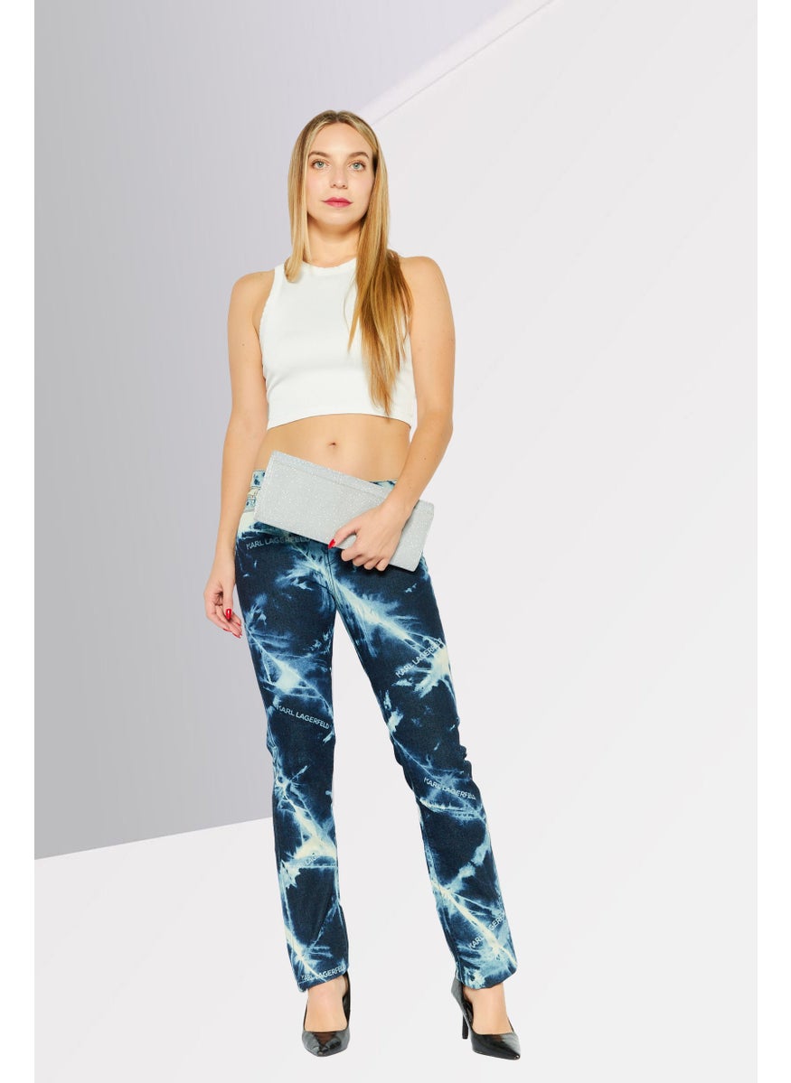 Women Regular Fit Washed Denim Jean, Blue