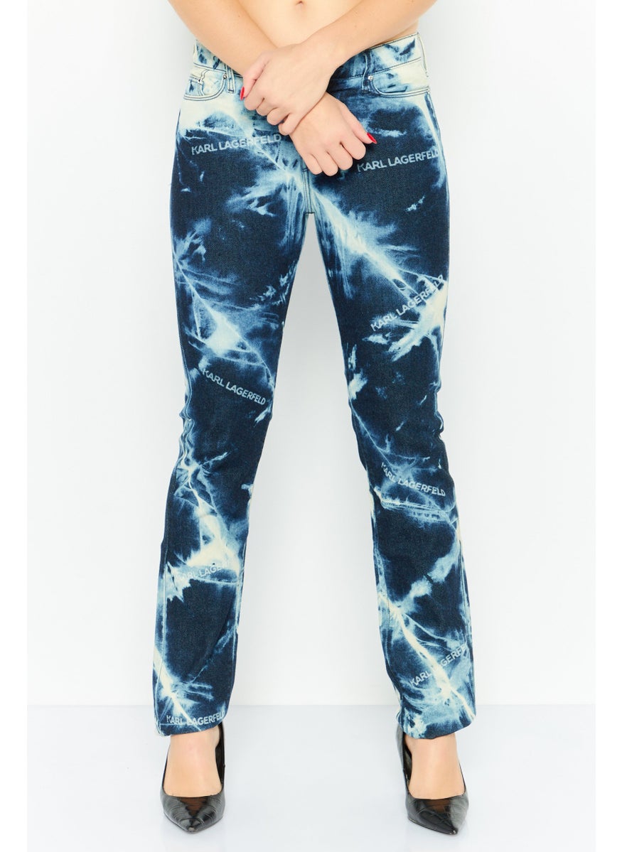 Women Regular Fit Washed Denim Jean, Blue