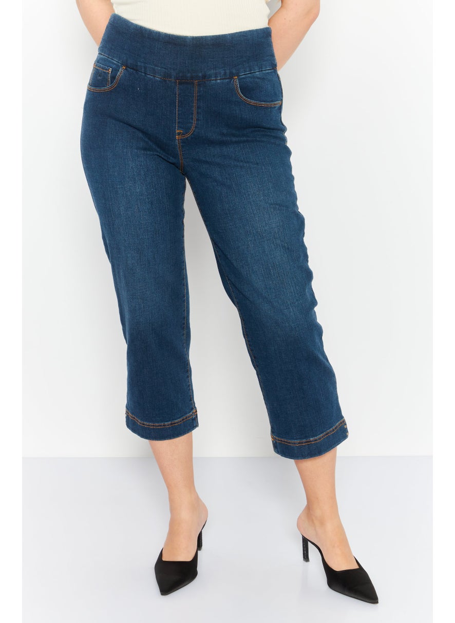 Women Regular Fit Washed Stretchable Jeans, Blue