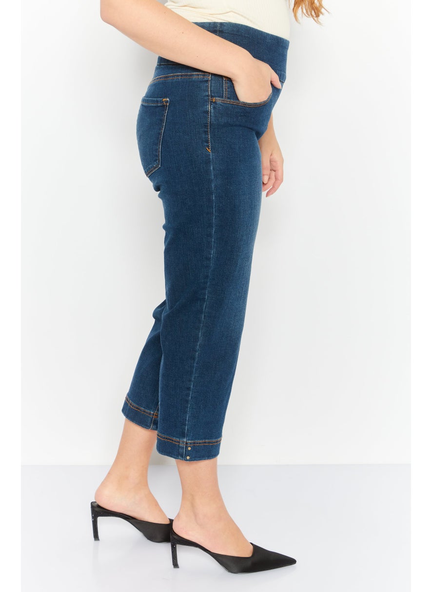 Women Regular Fit Washed Stretchable Jeans, Blue