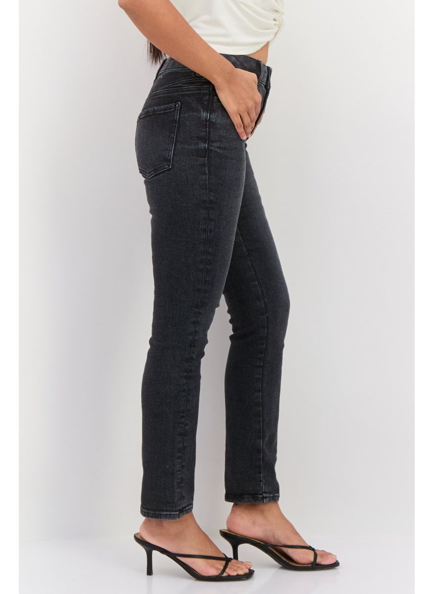 Women Regular Fit Straight Leg Jeans, Grey