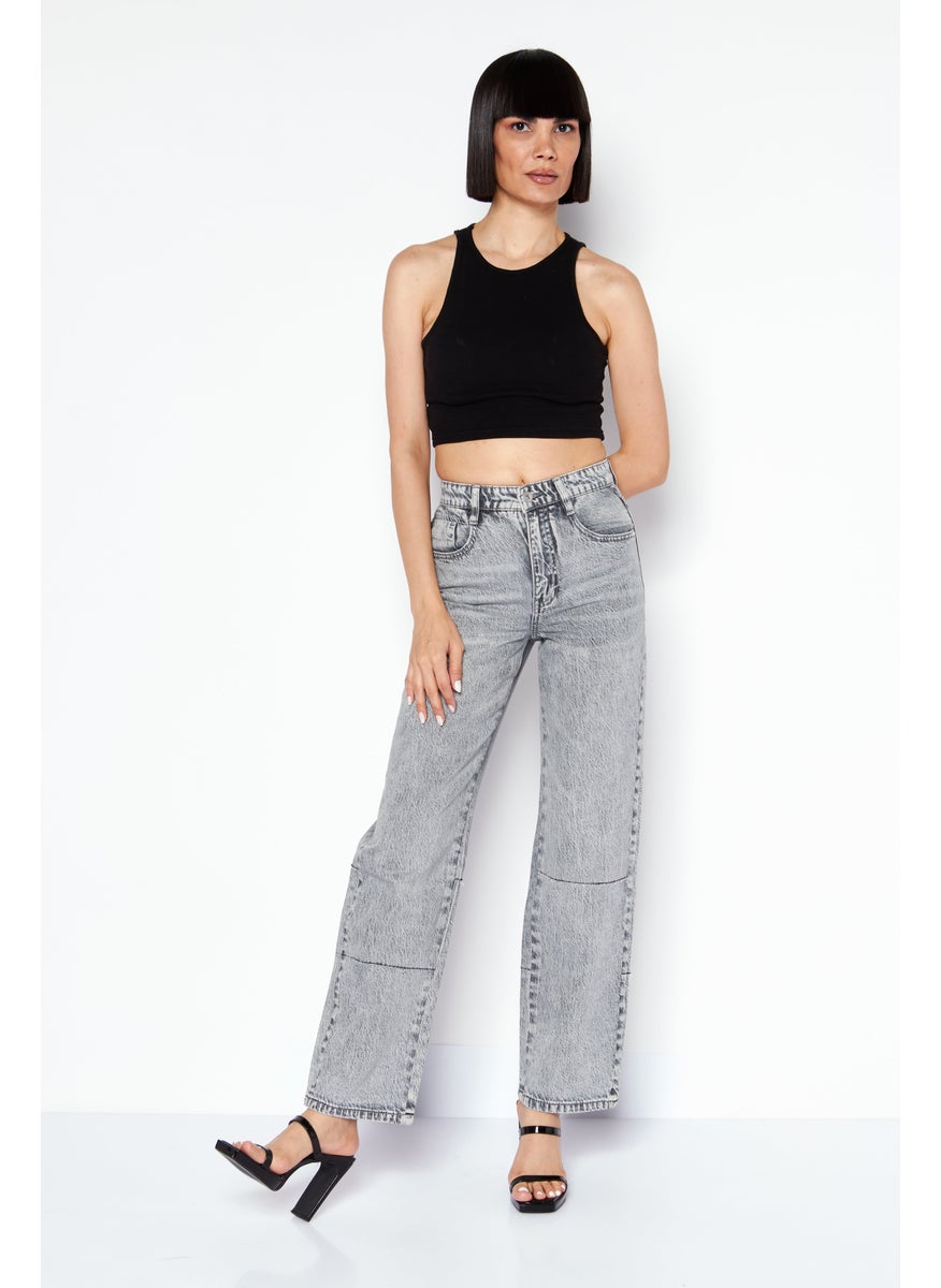 Women Regular Fit Washed Non Stretchable Jeans, Grey
