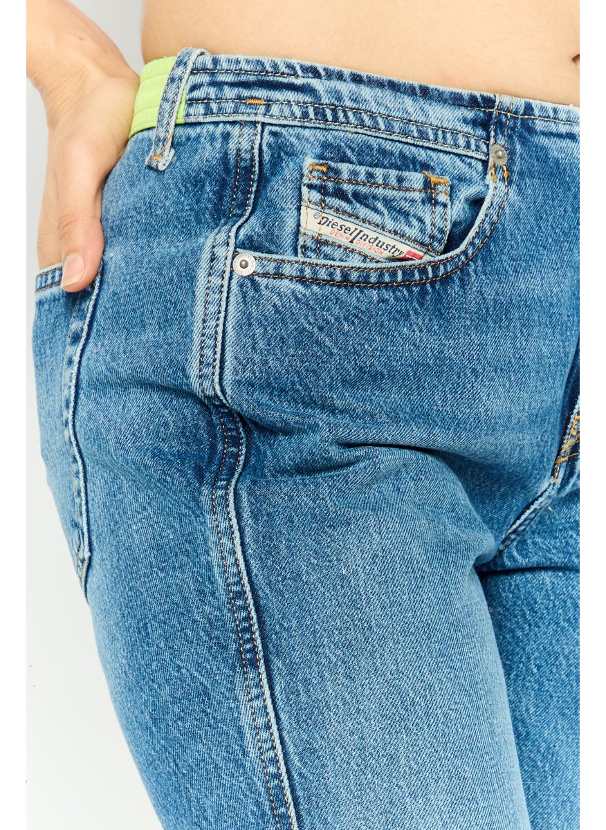 Women D-Escription Slim Fit Solid Non Stretchable Denim Jeans, Blue