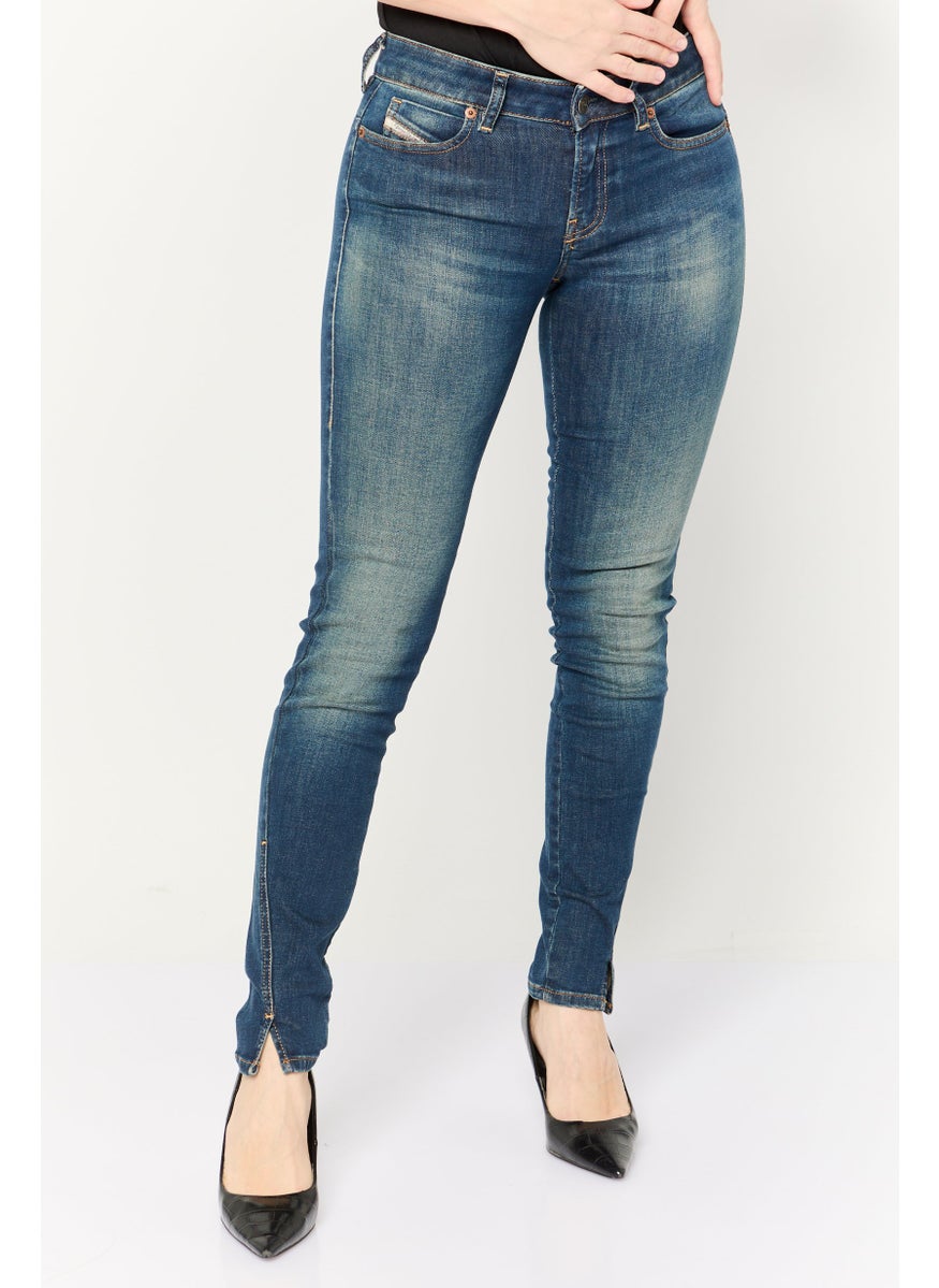 Women Slim Fit Wash Stretchable Jeans, Blue