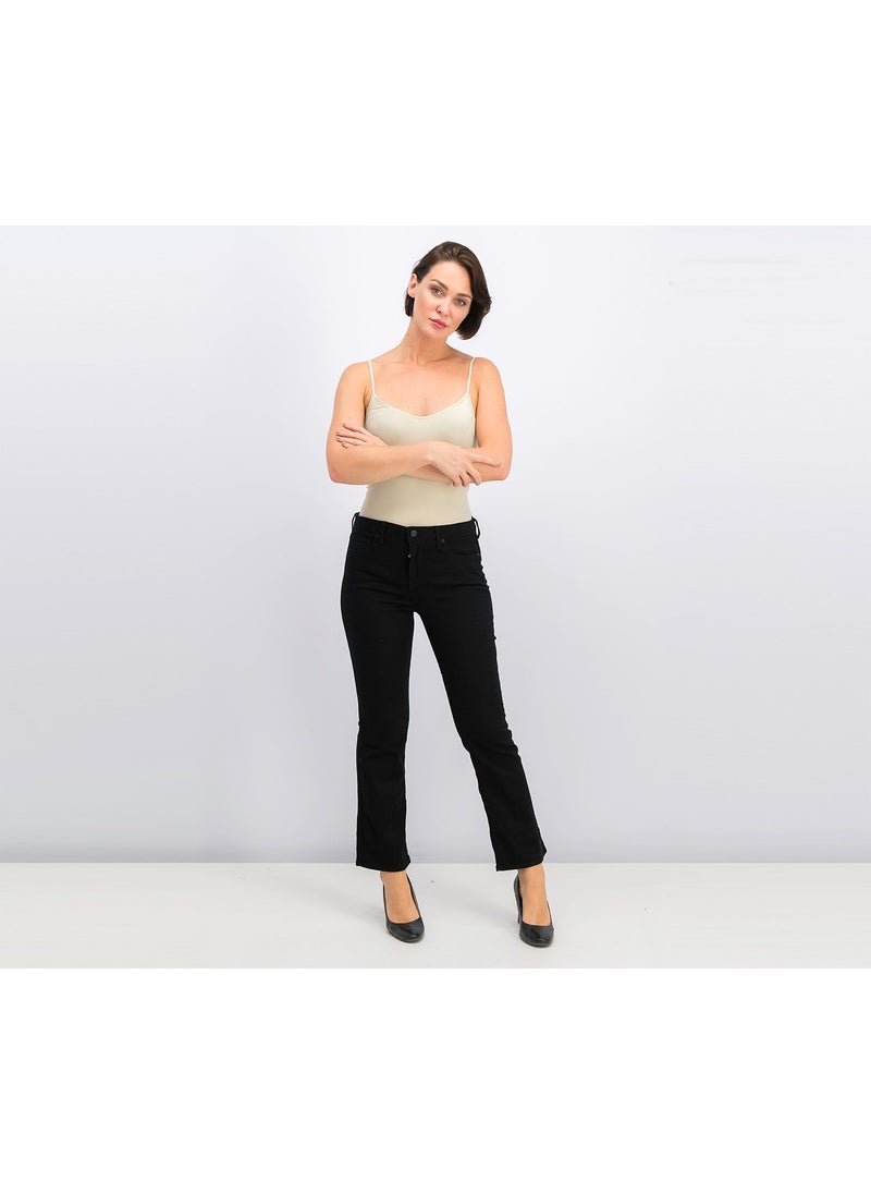 Women Petite Barbara Bootcut Jeans, Black