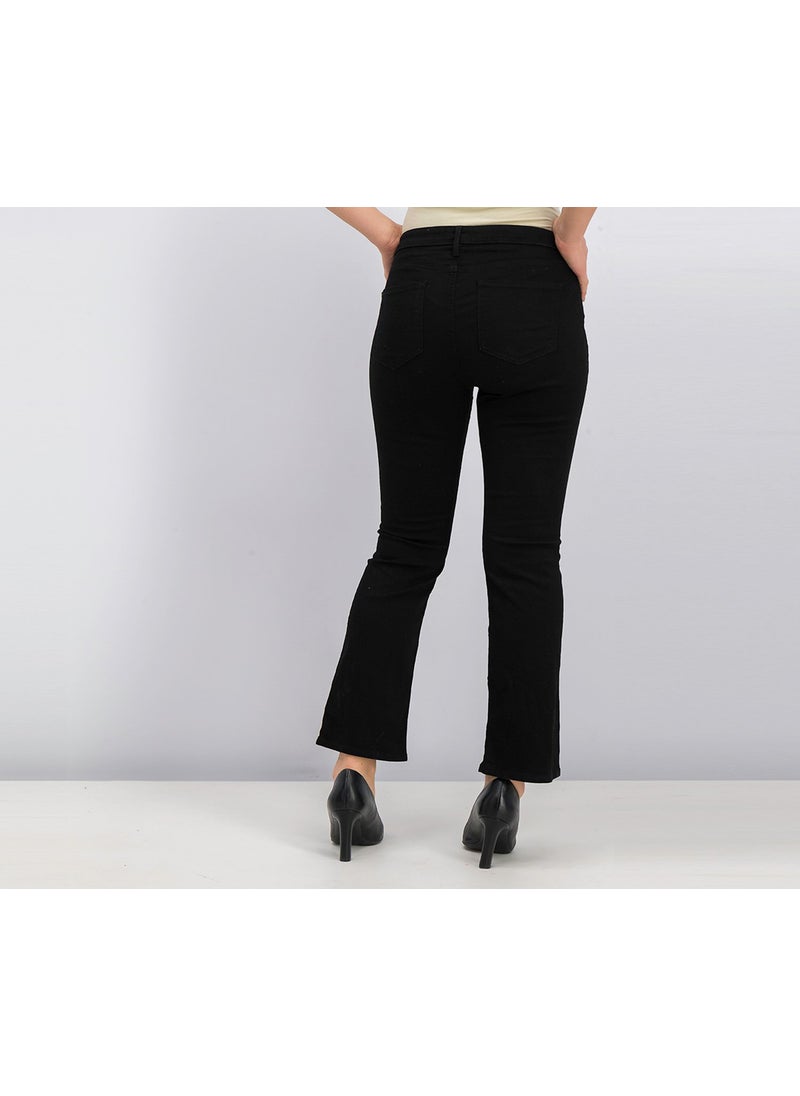 Women Petite Barbara Bootcut Jeans, Black