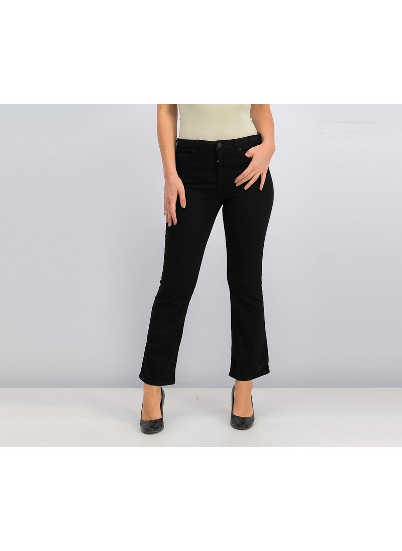 Women Petite Barbara Bootcut Jeans, Black