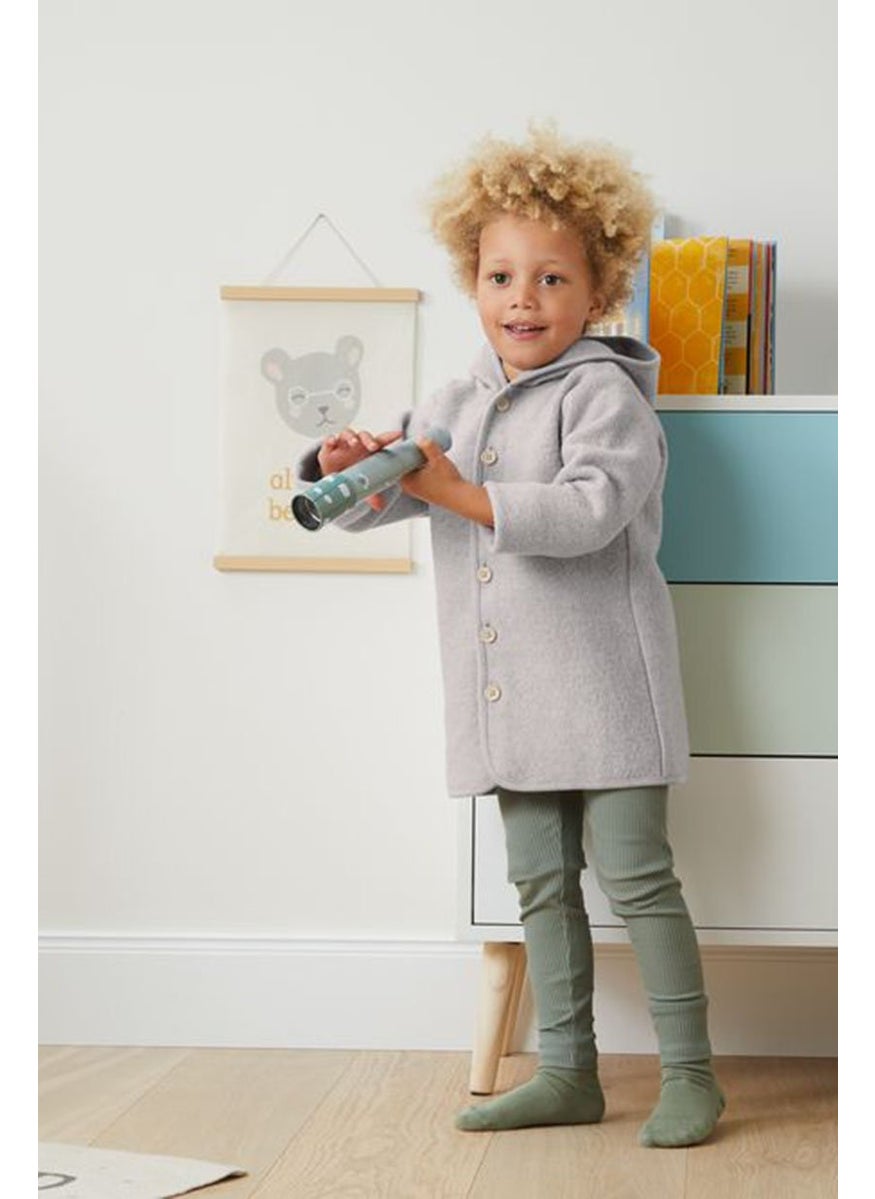 Toddler Unisexs Walk Milled Jacket, Light Grey