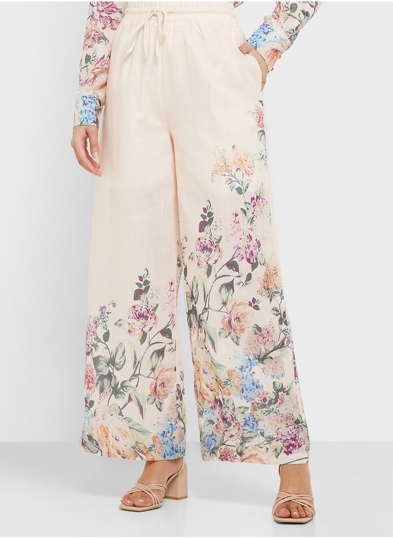 Floral Print Top & Pants Set