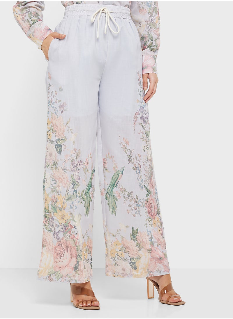 Floral Print Top & Pants Set
