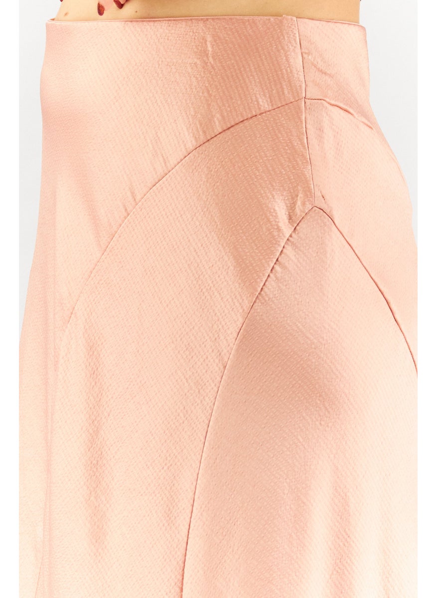 Women Textured Midi Dress, Rose Tan