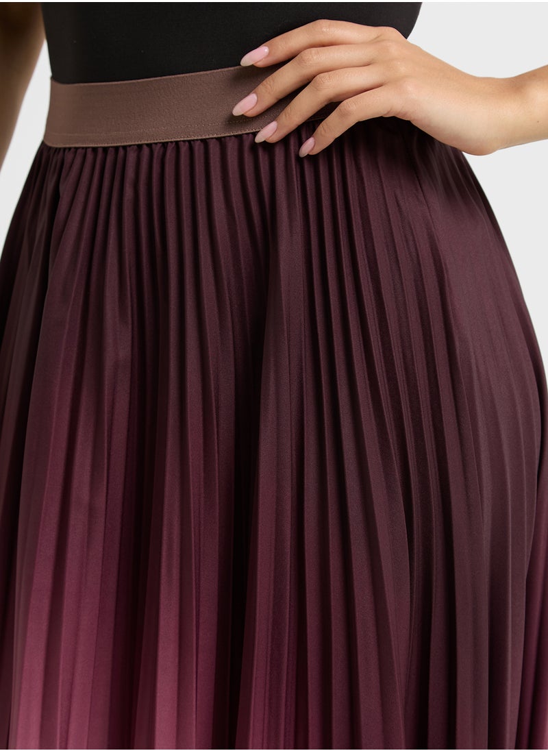 Pleated Ombre Skirt