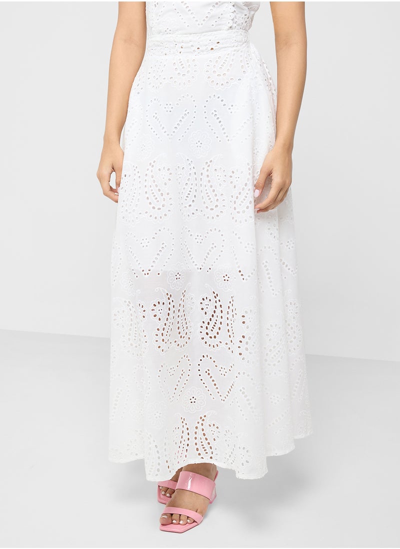 Lace Sleeveless Top & Skirt Set