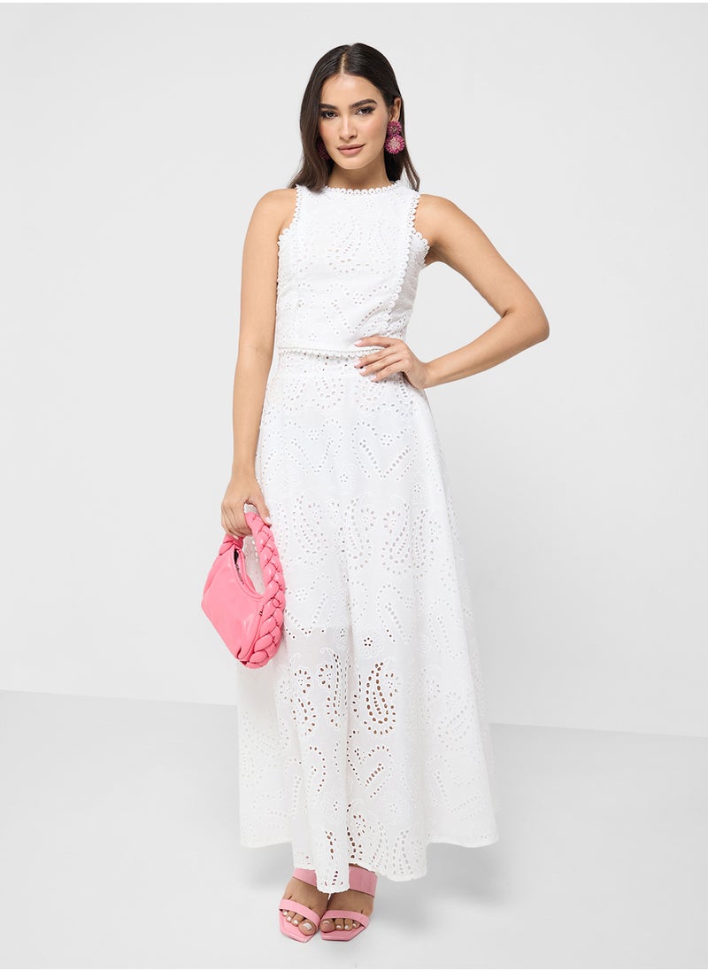 Lace Sleeveless Top & Skirt Set