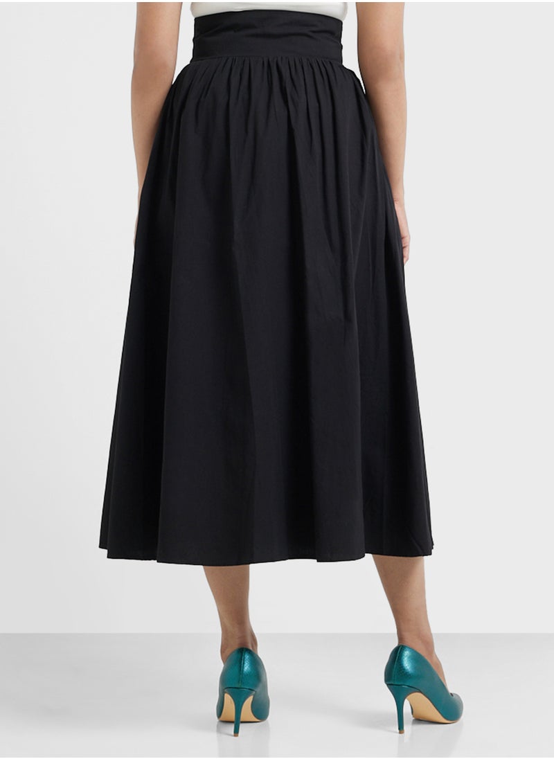 High Waisted A-Line Skirt