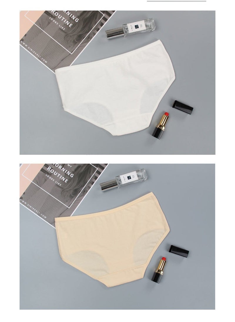 5pcs Women's Cotton Panties, Mid-rise Women's Shorts, Breathable Organic Cotton Women's Panties, Comfortable Women's Shorts