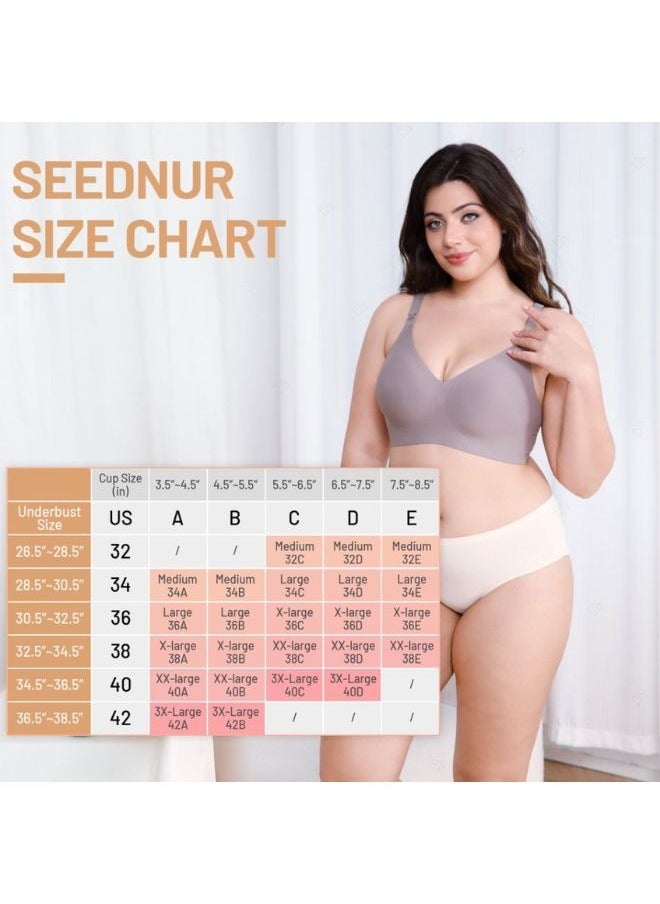 SEEDNUR Classic Ultra Soft Seamless, Smooth and Wireless Women Nursing Bra Push Up Feeding Jelly Strip Technology, versatile for every occasion Pregnancy and Breastfeeding