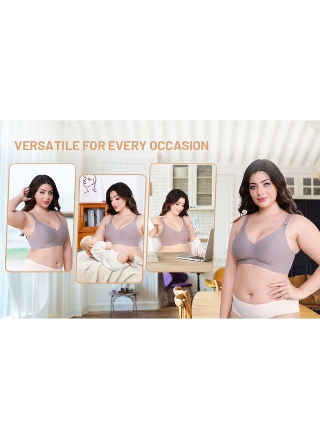 SEEDNUR Classic Ultra Soft Seamless, Smooth and Wireless Women Nursing Bra Push Up Feeding Jelly Strip Technology, versatile for every occasion Pregnancy and Breastfeeding