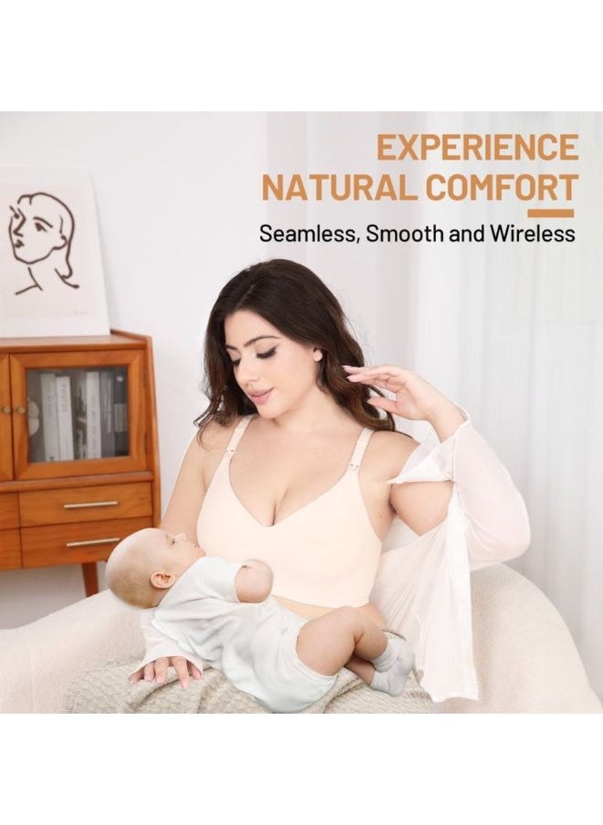 SEEDNUR Classic Ultra Soft Seamless, Smooth and Wireless Women Nursing Bra Push Up Feeding Jelly Strip Technology, versatile for every occasion Pregnancy and Breastfeeding