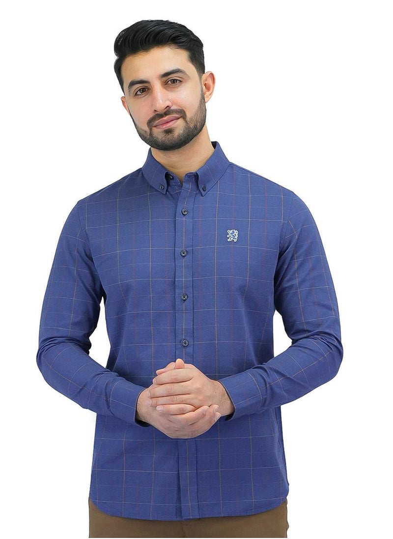 Men's Cotton Oxford Full Opening Long Sleeve Slim Fit Shirt