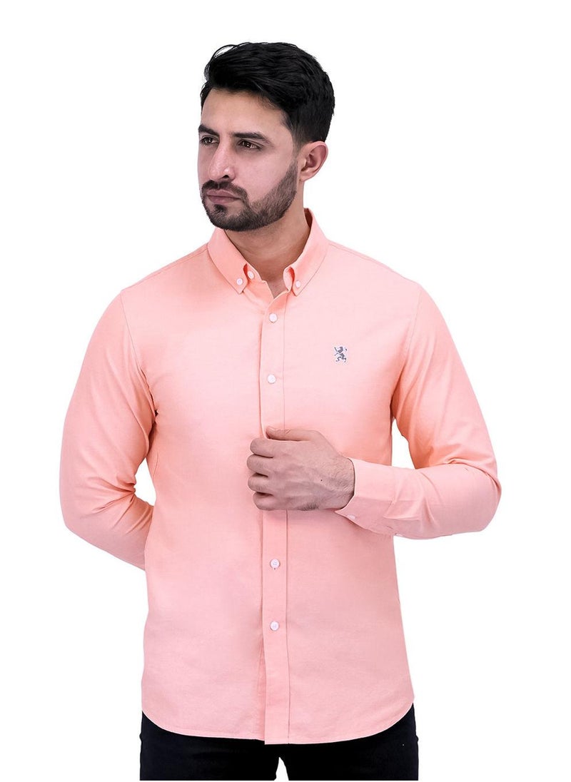 Men's Cotton Oxford Full Opening Long Sleeve Slim Fit Shirt