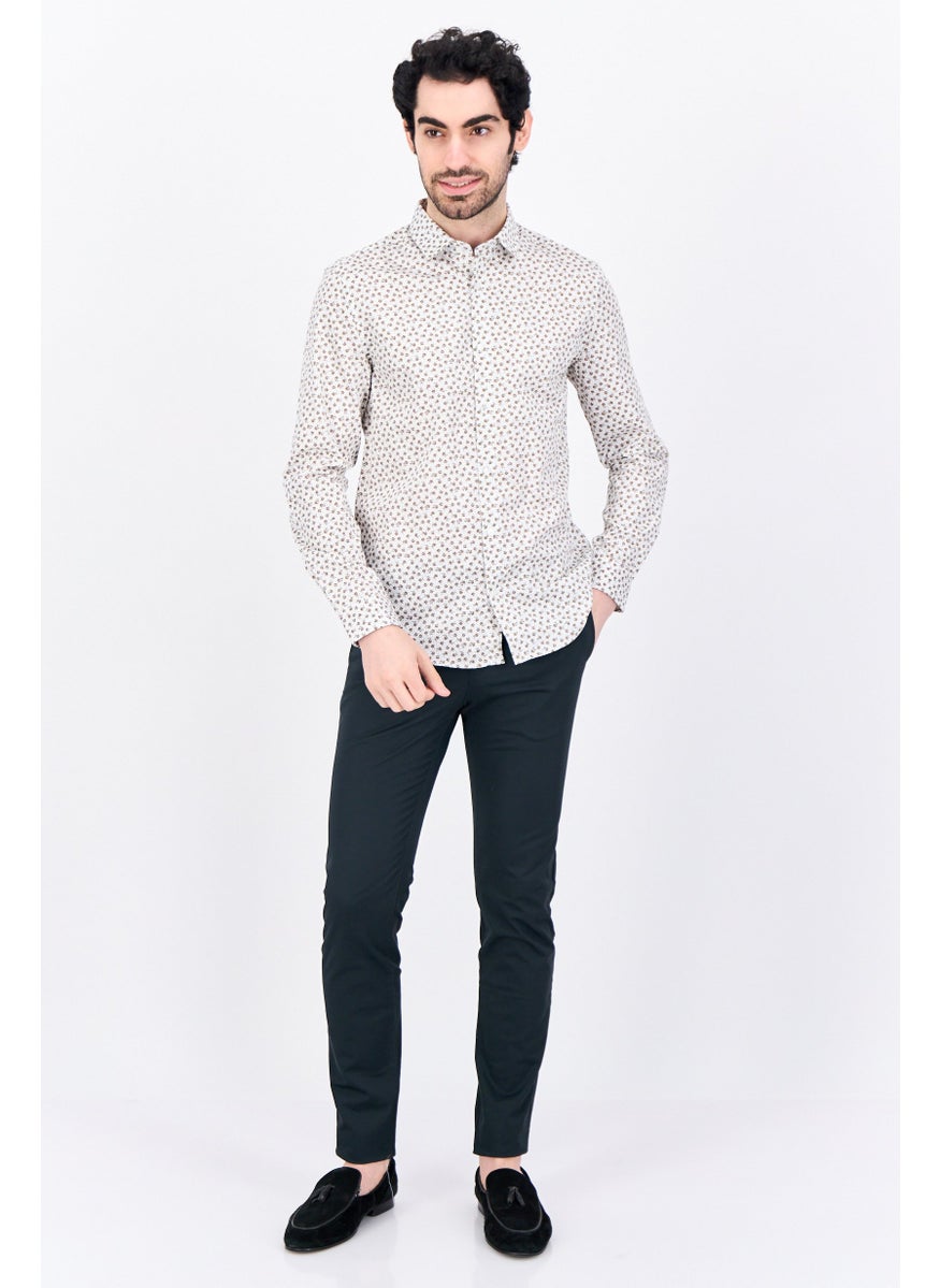 Men Regular Fit Allover Printed Long Sleeves Casual Shirt, Multicolor