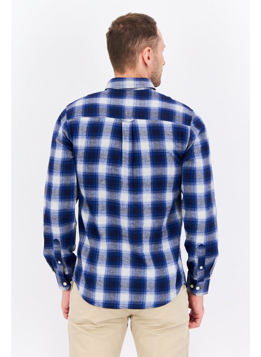 Men Regular Fit Checkered Long Sleeves Casual Shirt, Multicolor