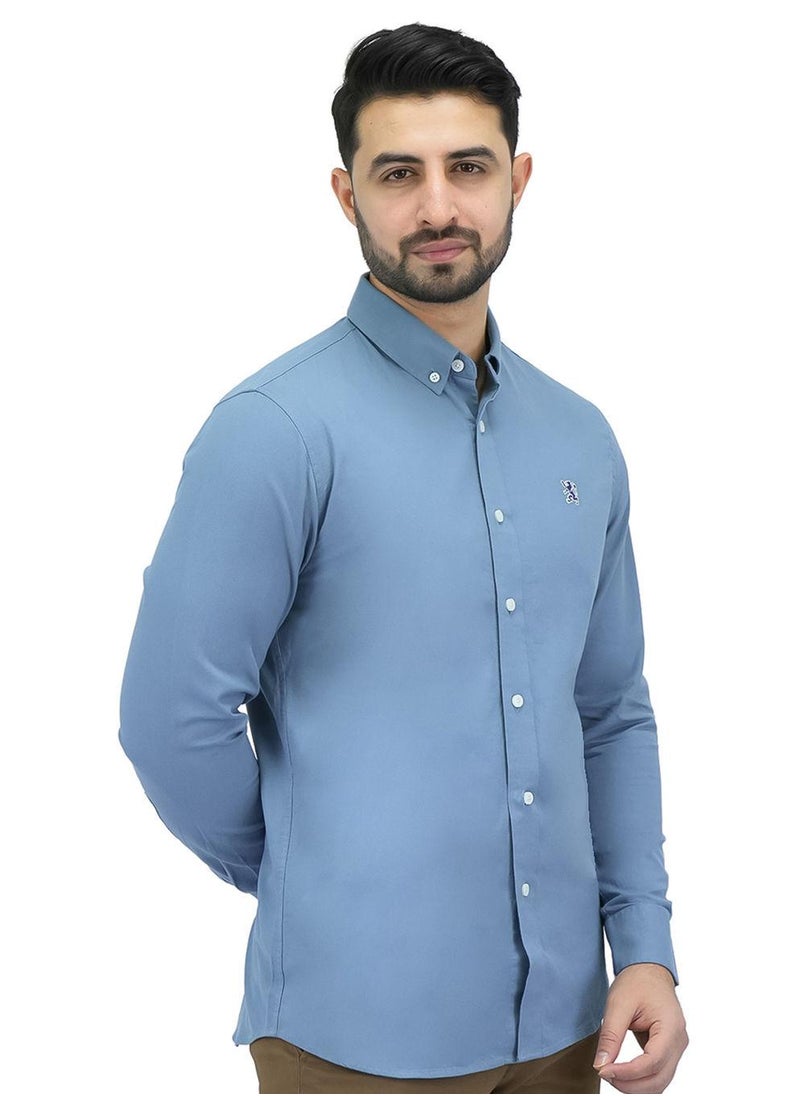 Men's Cotton Oxford Full Opening Long Sleeve Slim Fit Shirt