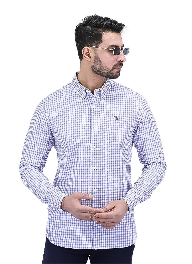 Men's Cotton Oxford Full Opening Long Sleeve Slim Fit Shirt